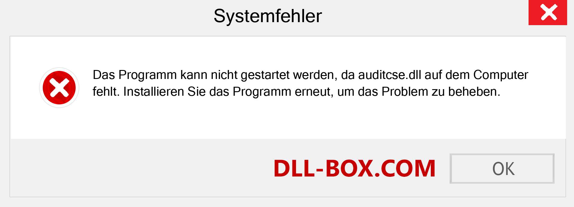 auditcse.dll-Datei fehlt?. Download für Windows 7, 8, 10 - Fix auditcse dll Missing Error unter Windows, Fotos, Bildern