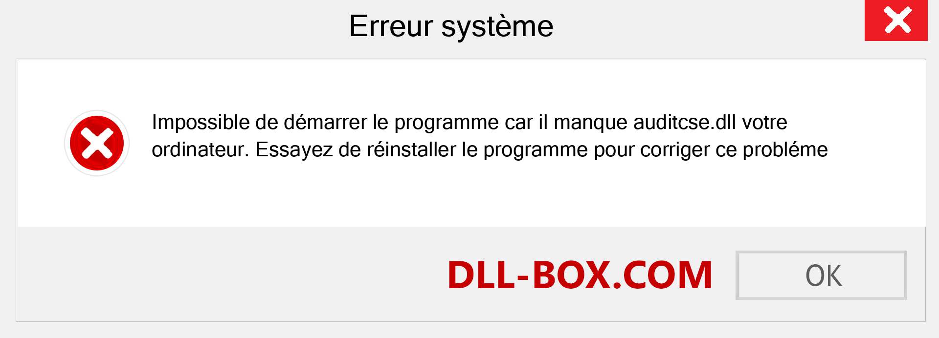 Le fichier auditcse.dll est manquant ?. Télécharger pour Windows 7, 8, 10 - Correction de l'erreur manquante auditcse dll sur Windows, photos, images